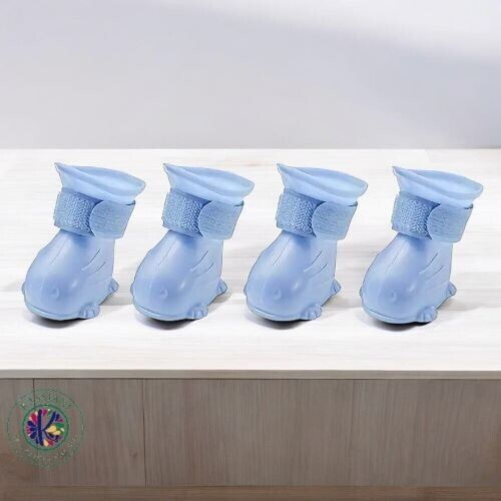 Waterproof Anti-Slip Dog Paw‎ Protectors with Adhesive Straps for All Breeds - M